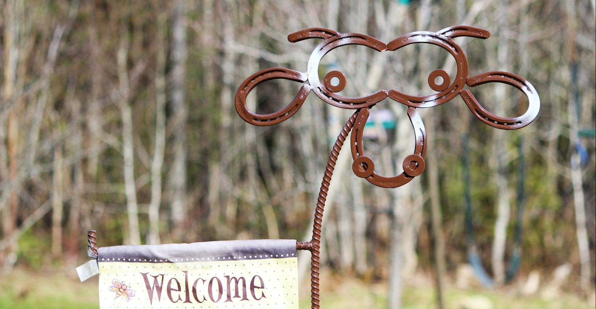 Moo-Tiful Rustic Cow Flag Stake, Garden Flag, Yard Decor - Lifetime Warranty