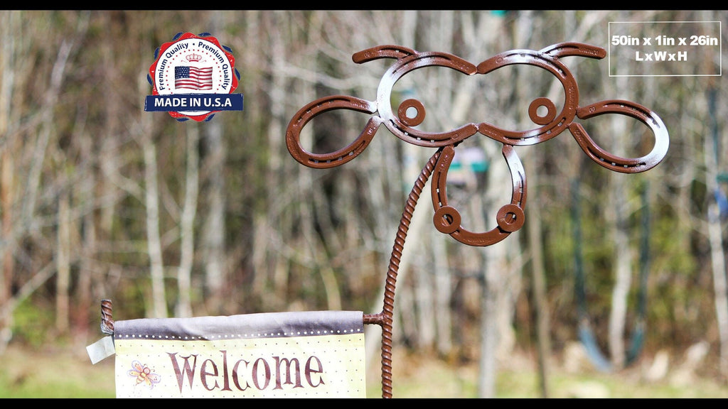 Moo-Tiful Rustic Cow Flag Stake, Garden Flag, Yard Decor - Lifetime Warranty