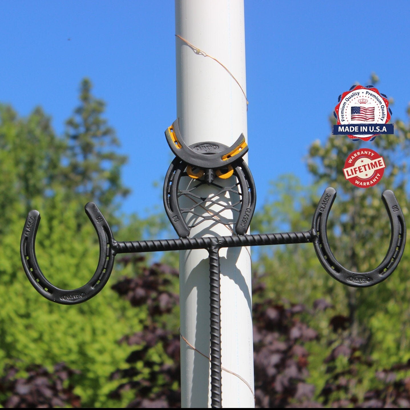 Mr. Grump Owl, Bird Feeder Pole, Plant Hanger, Bird Feeder Stand, Multipurpose Stand - Lifetime Warranty