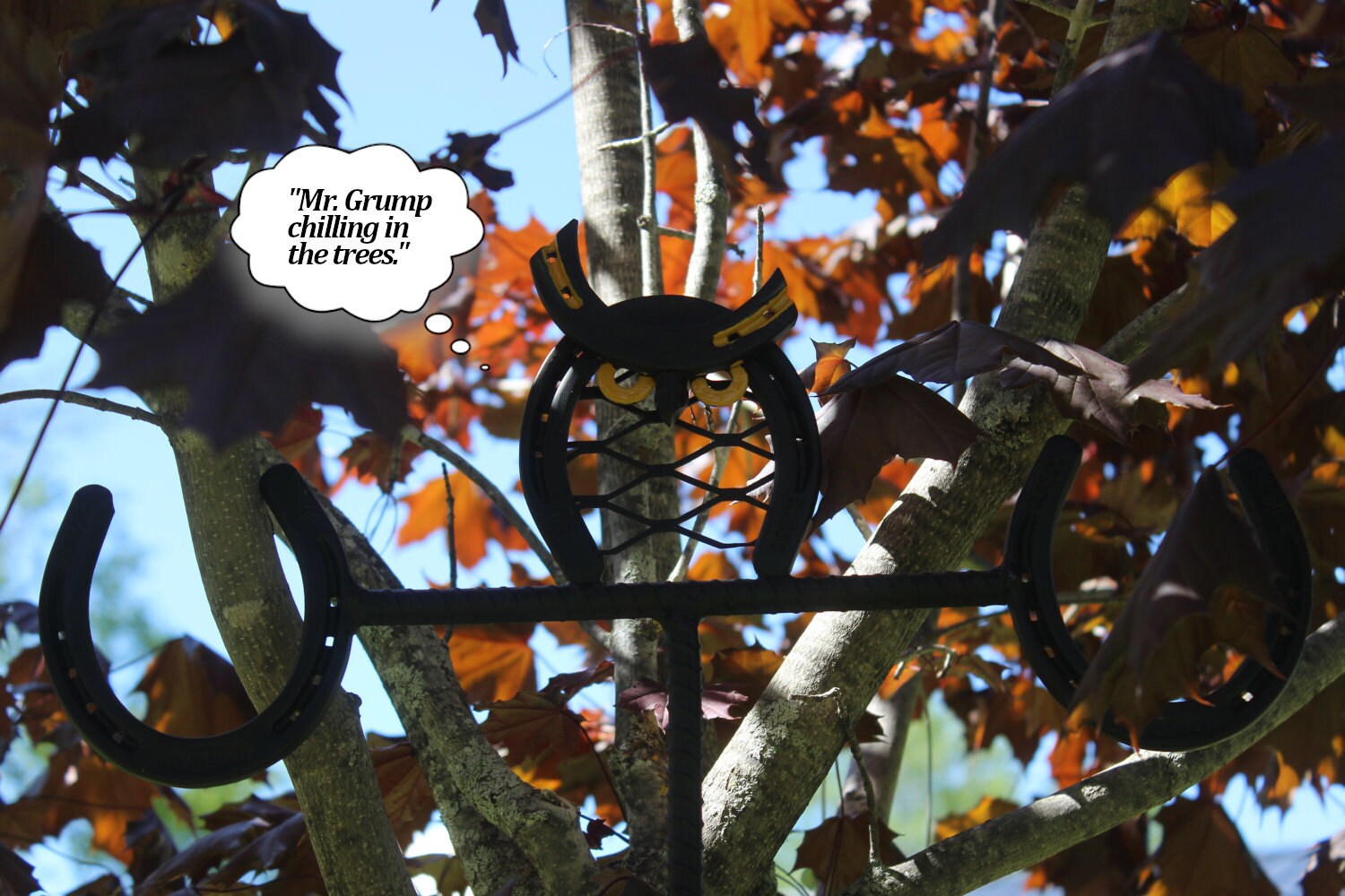 Mr. Grump Owl, Bird Feeder Pole, Plant Hanger, Bird Feeder Stand, Multipurpose Stand - Lifetime Warranty