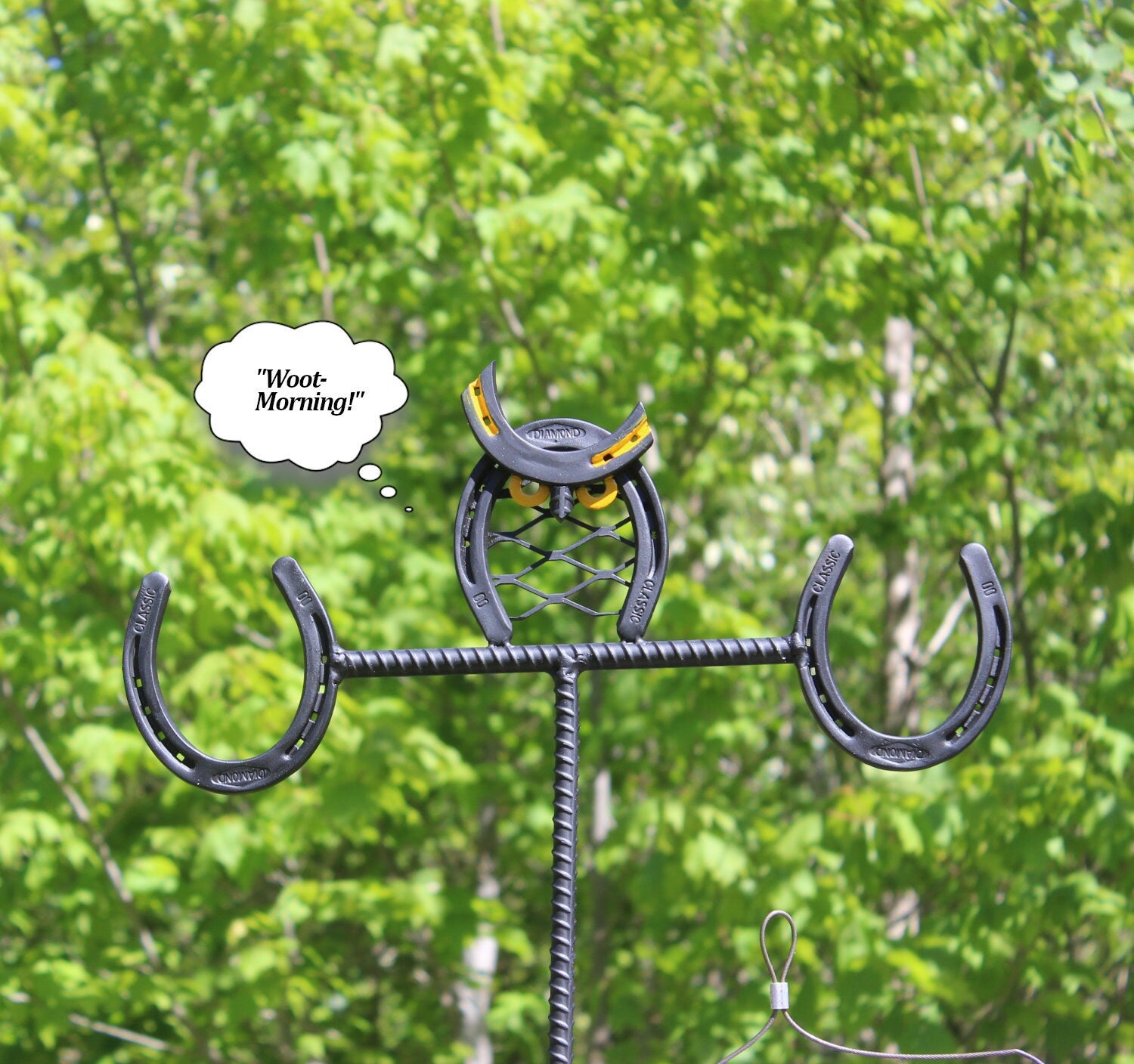 Mr. Grump Owl, Bird Feeder Pole, Plant Hanger, Bird Feeder Stand, Multipurpose Stand - Lifetime Warranty