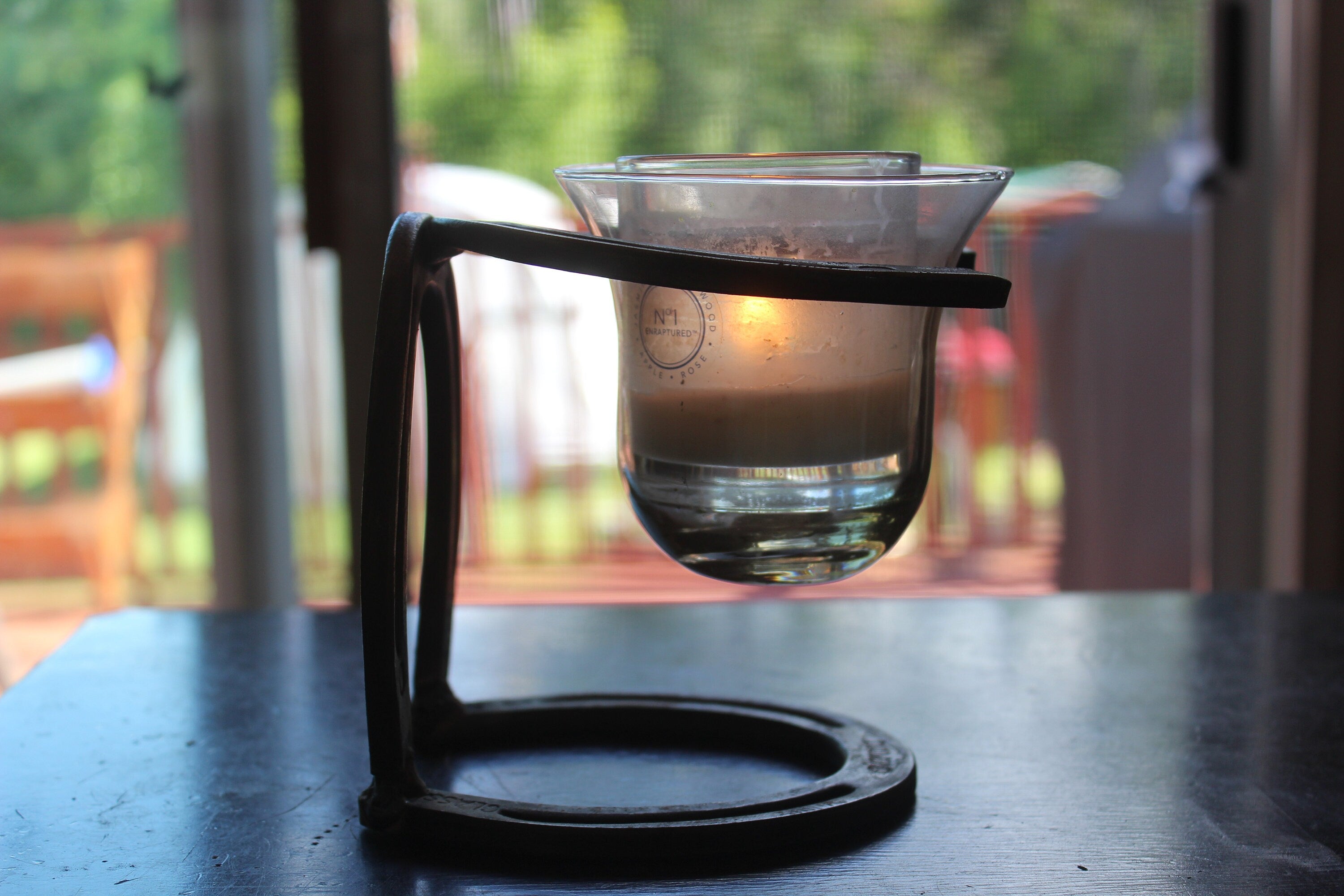 Rustic Candle Holder & Wine Holder, Tabletop Wine Holder, Rustic Wedding Decor - Lifetime Warranty