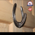 Rustic Horseshoe Hook, Coat Hook, Wall Hook, Wall Mounted Flag Holder Hook