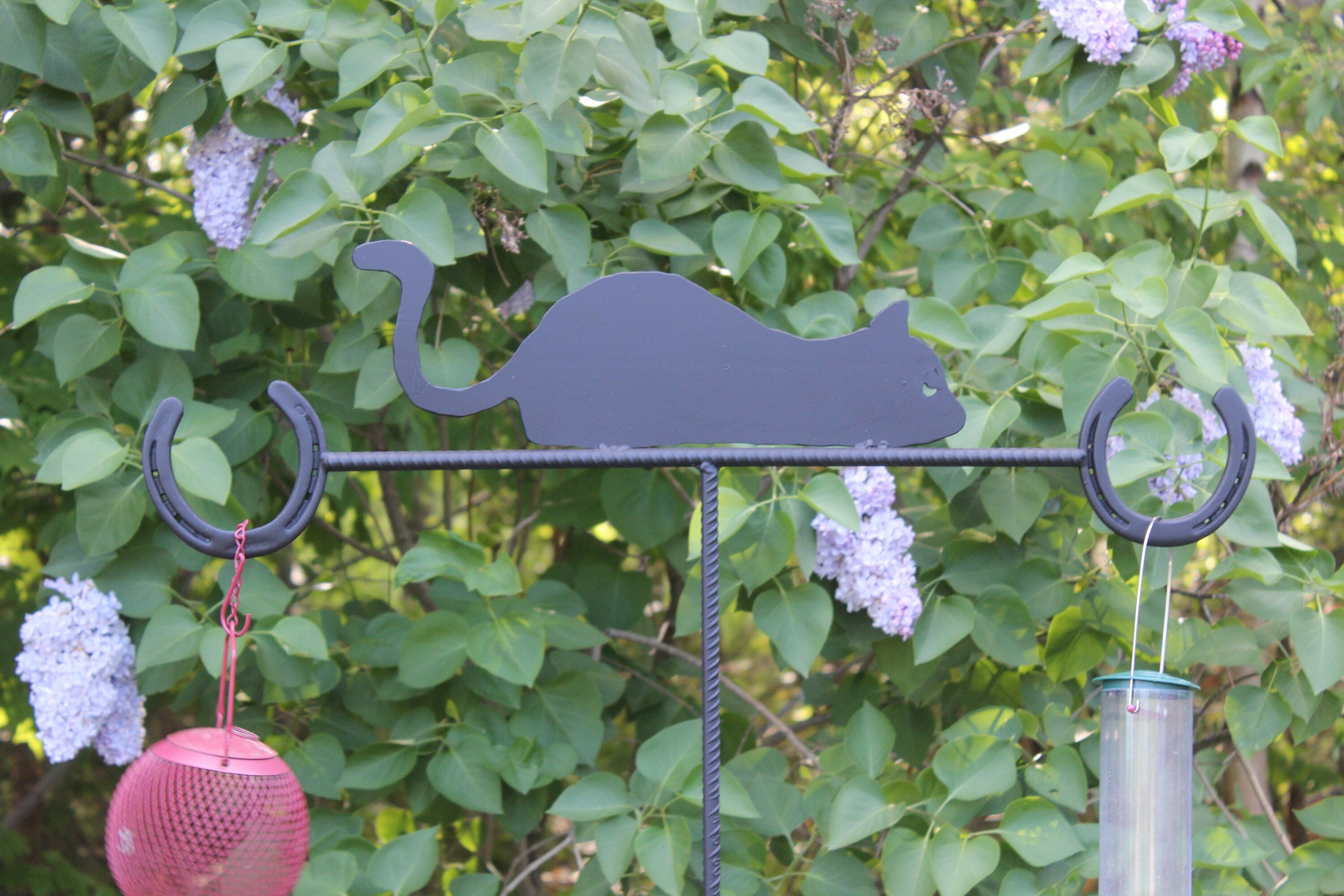 Carny the Cat Bird Feeder Pole, Cat Plant Hanger, Cat Bird Feeder Hanger, Multipurpose Stand - Lifetime Warranty