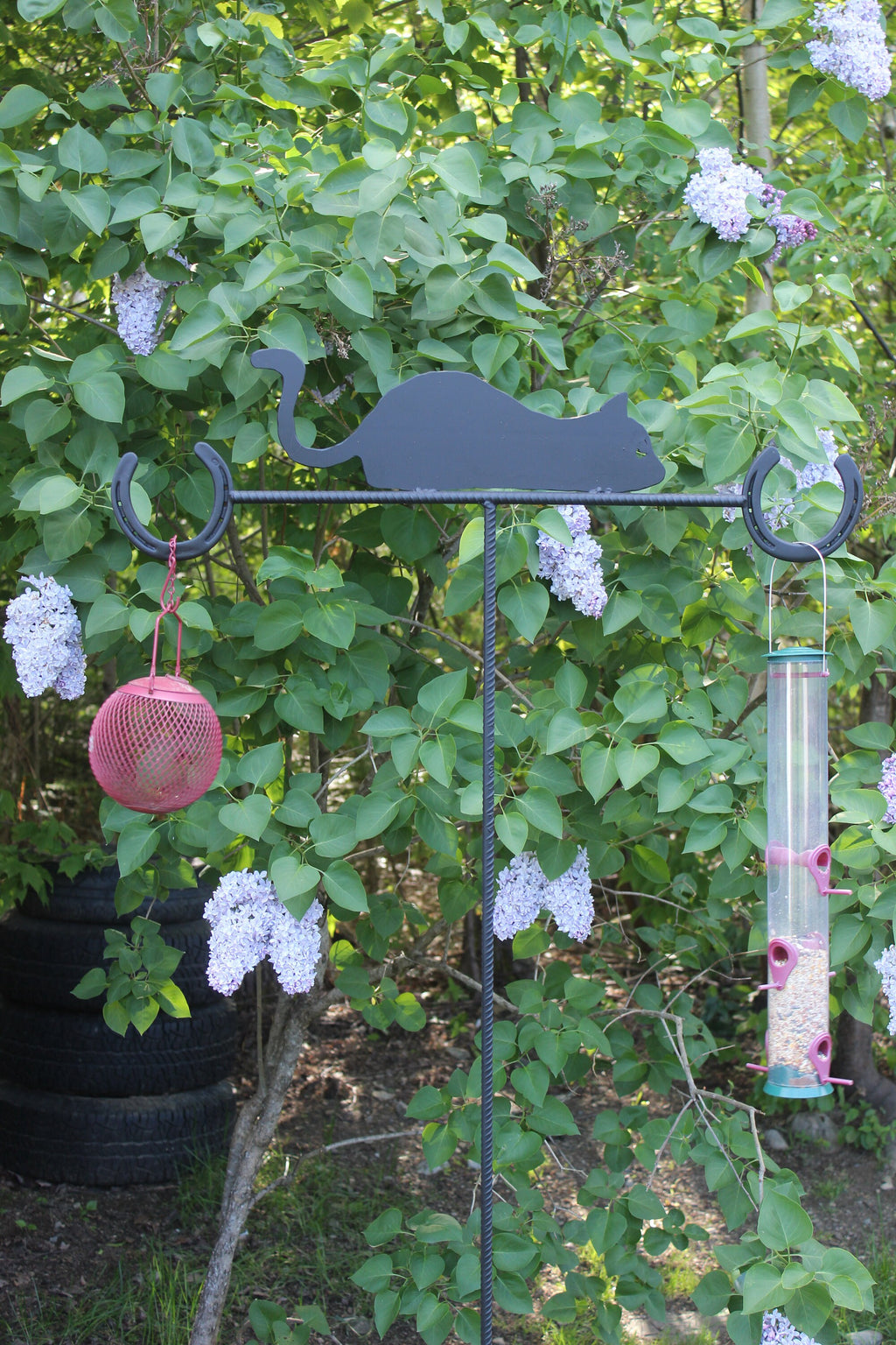 Carny the Cat Bird Feeder Pole, Cat Plant Hanger, Cat Bird Feeder Hanger, Multipurpose Stand - Lifetime Warranty