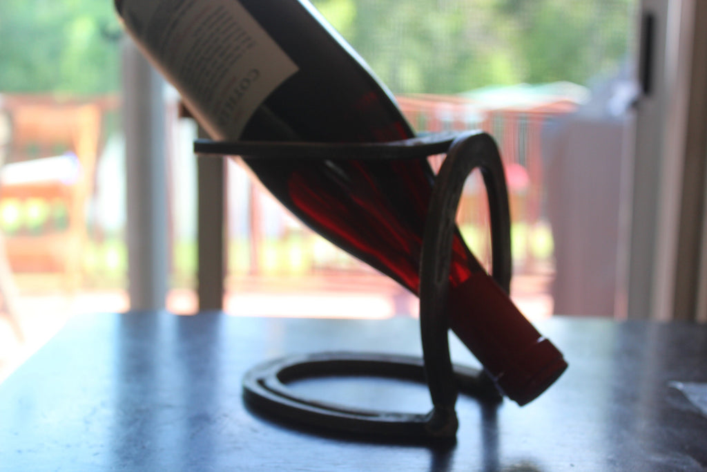 Rustic Candle Holder & Wine Holder, Tabletop Wine Holder, Rustic Wedding Decor - Lifetime Warranty