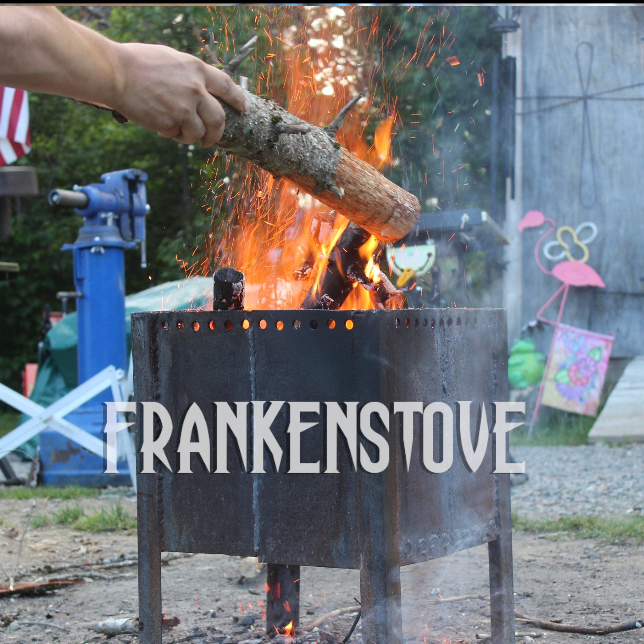 FRANKENSTOVE™ 3/16" Steel Electricfing Firepit, Portable Firepit, Smokeless Firepit - Lifetime Warranty