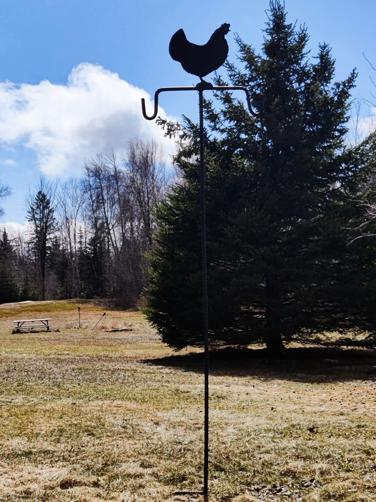 Country Chicken Plant Hanger, Flower Hanger, Bird Feeder Hanger, Bird Feeder Multipurpose Stand - Lifetime Warranty