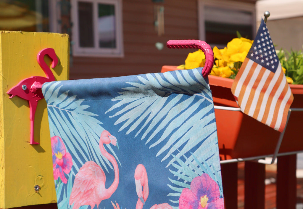 Party Flamingo Flag Holder, Mini Flag Holder, Wall Mounted Flag Holder Hook