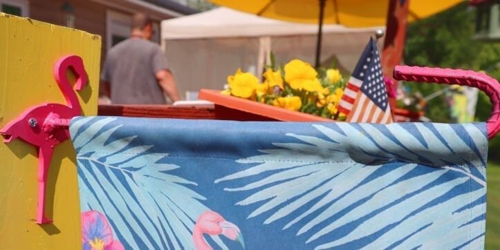 Party Flamingo Flag Holder, Mini Flag Holder, Wall Mounted Flag Holder Hook