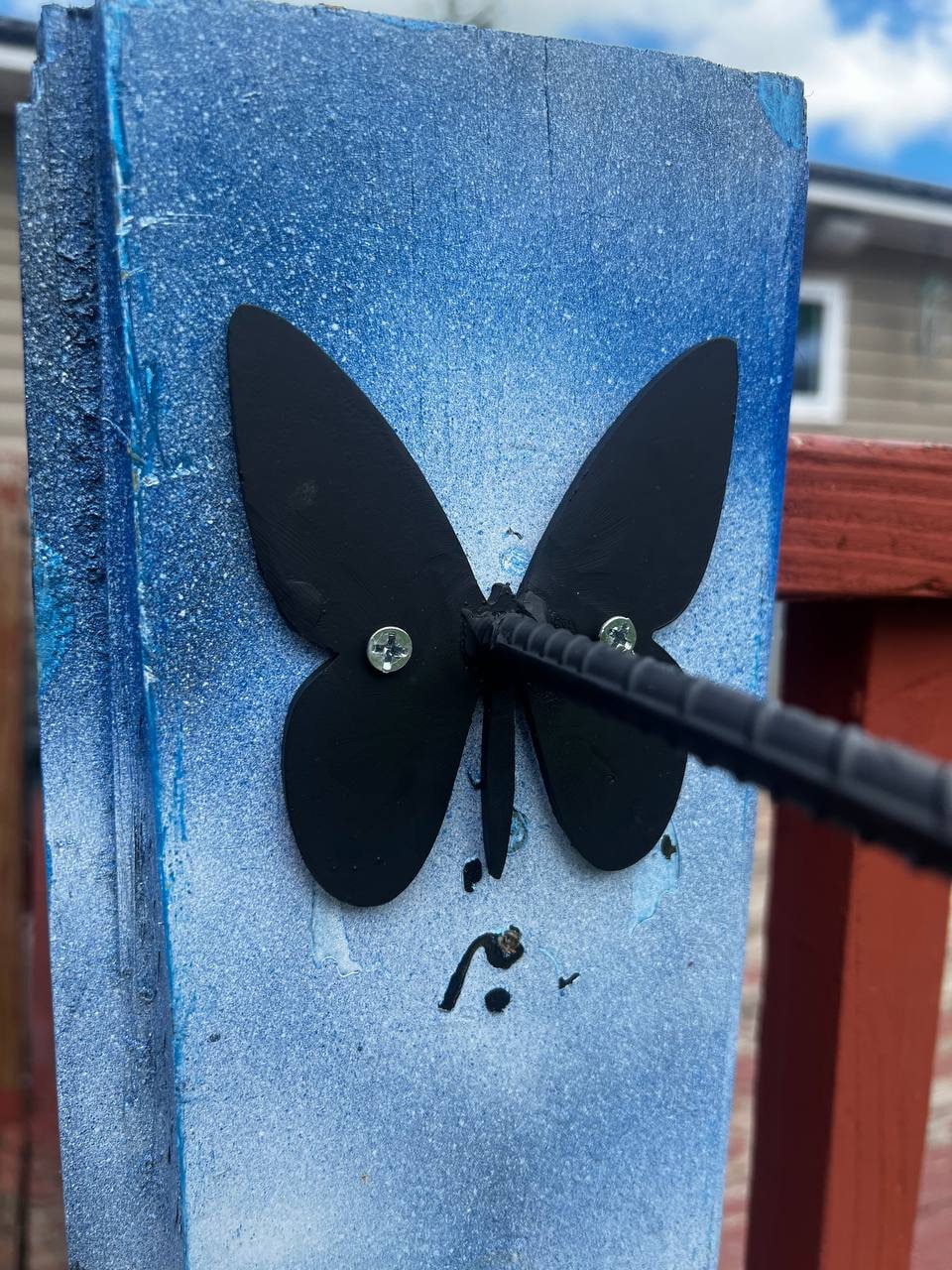 Buttertastic Flag Holder, Butterfly Mini Flag Holder, Patio, Garden Flag Post, Wall Mounted Flag Holder Hook