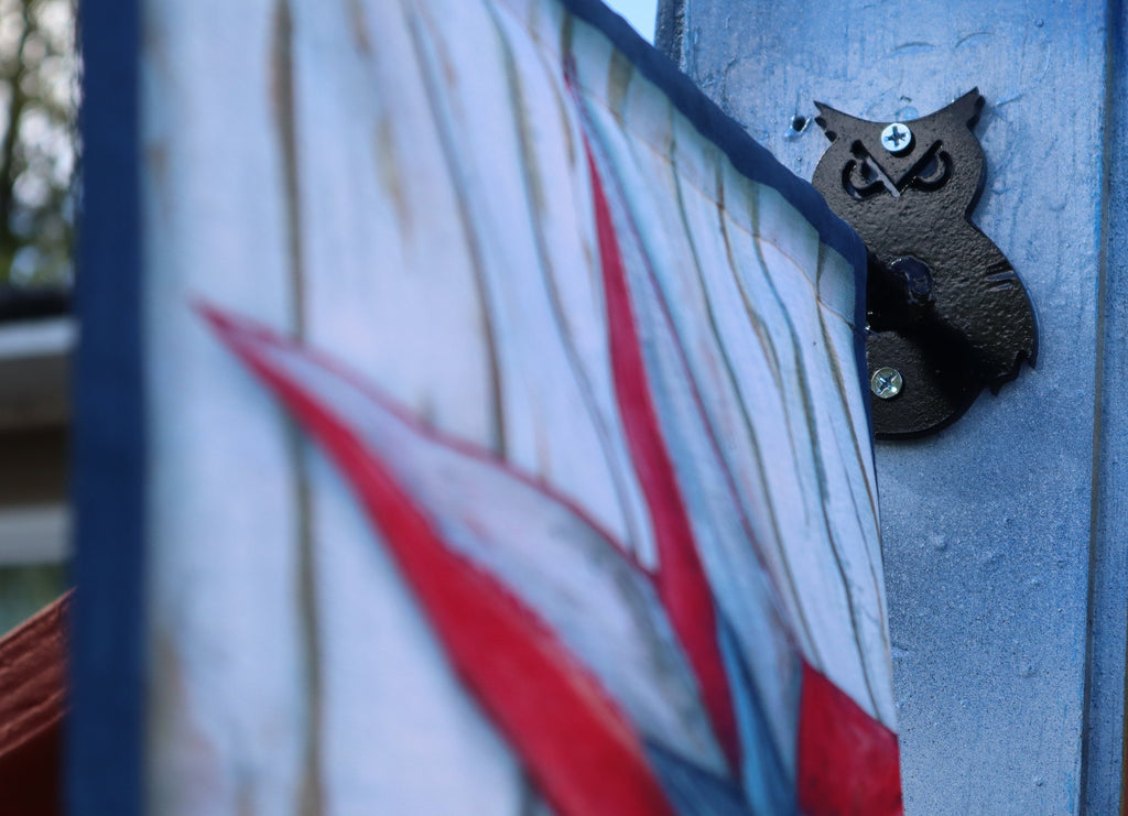 Owl Mini Flag Holder, House Flagpole, Deck Flag Hanger, , Wall Mounted Flag Holder Hook
