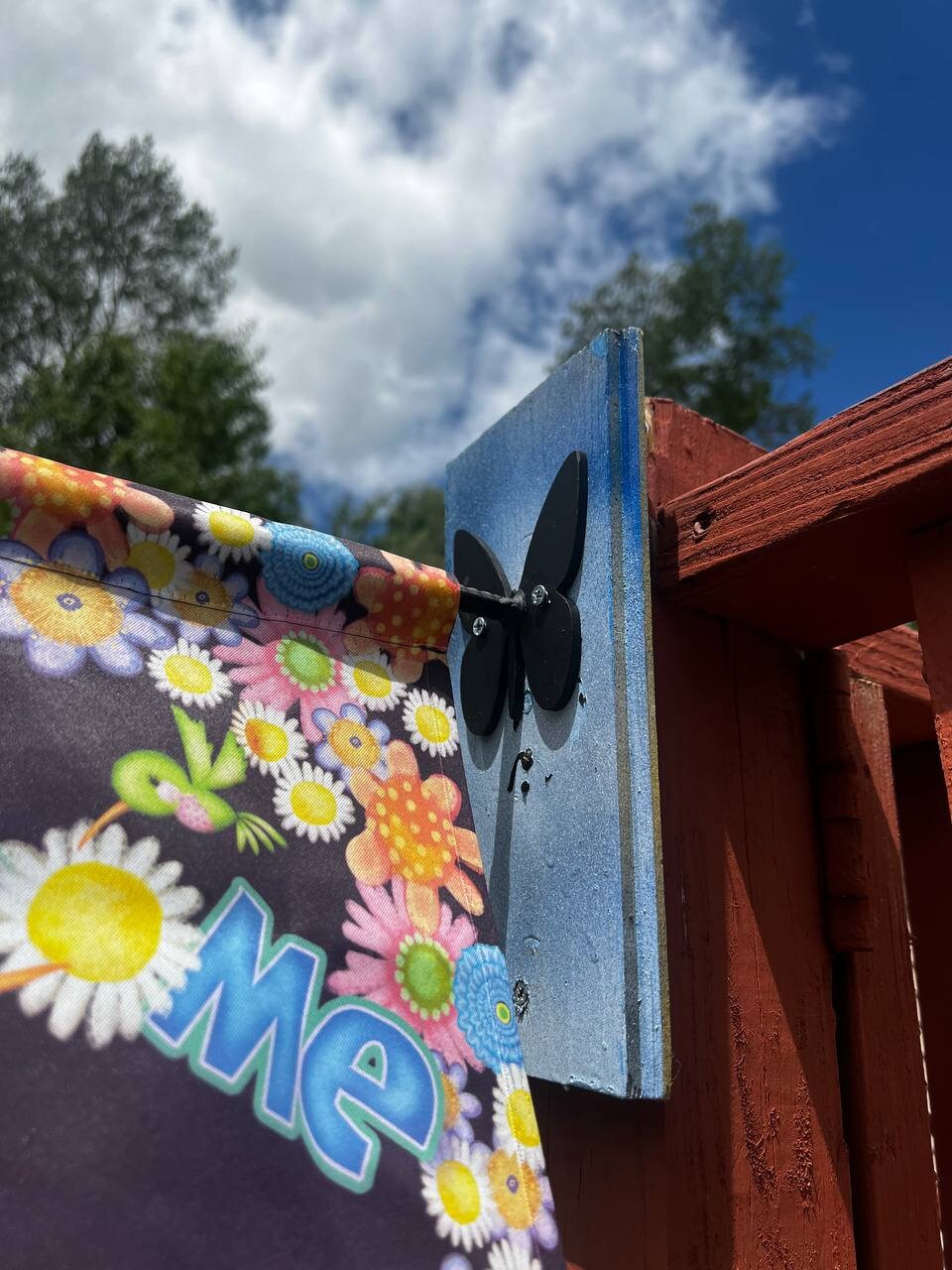 Buttertastic Flag Holder, Butterfly Mini Flag Holder, Patio, Garden Flag Post, Wall Mounted Flag Holder Hook
