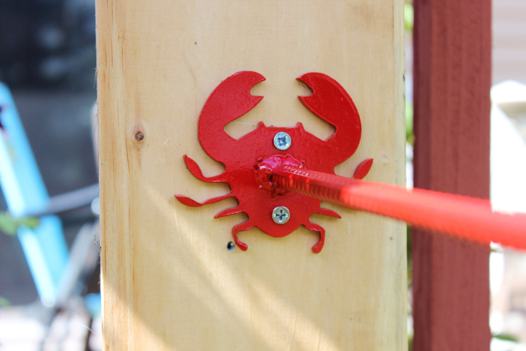 Cutsie Crab Flag Holder, Mini Flag Holder, Patio, Garden Flag Post, Beach Decor, Beach Flag, Wall Mounted Flag Holder Hook