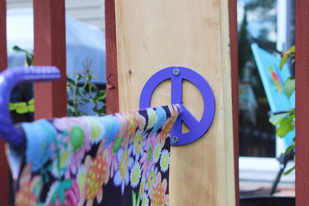 Peace be With You Flag Holder, Mini Flag Holder, Patio, Garden Flag Post, Wall Mounted Flag Holder Hook
