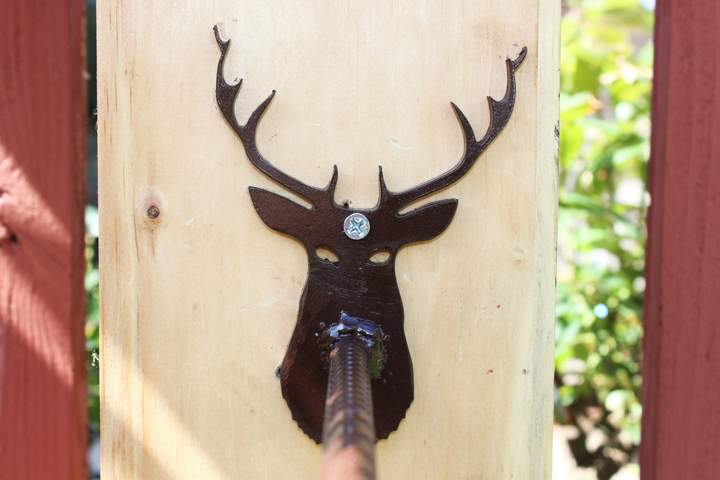 Buck Wild, Deer Flag Holder, Deer hunting Cabin Decor, Mini Flag, Patio Flag, Garden Decoration, Wall Mounted Flag Holder Hook