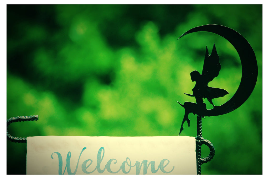 Fairy Garden, Flag Holder, Garden Flag Stand, Camp Site Marker, Grave Site Memorial, Yard Flag Stand, Summer Garden Flag