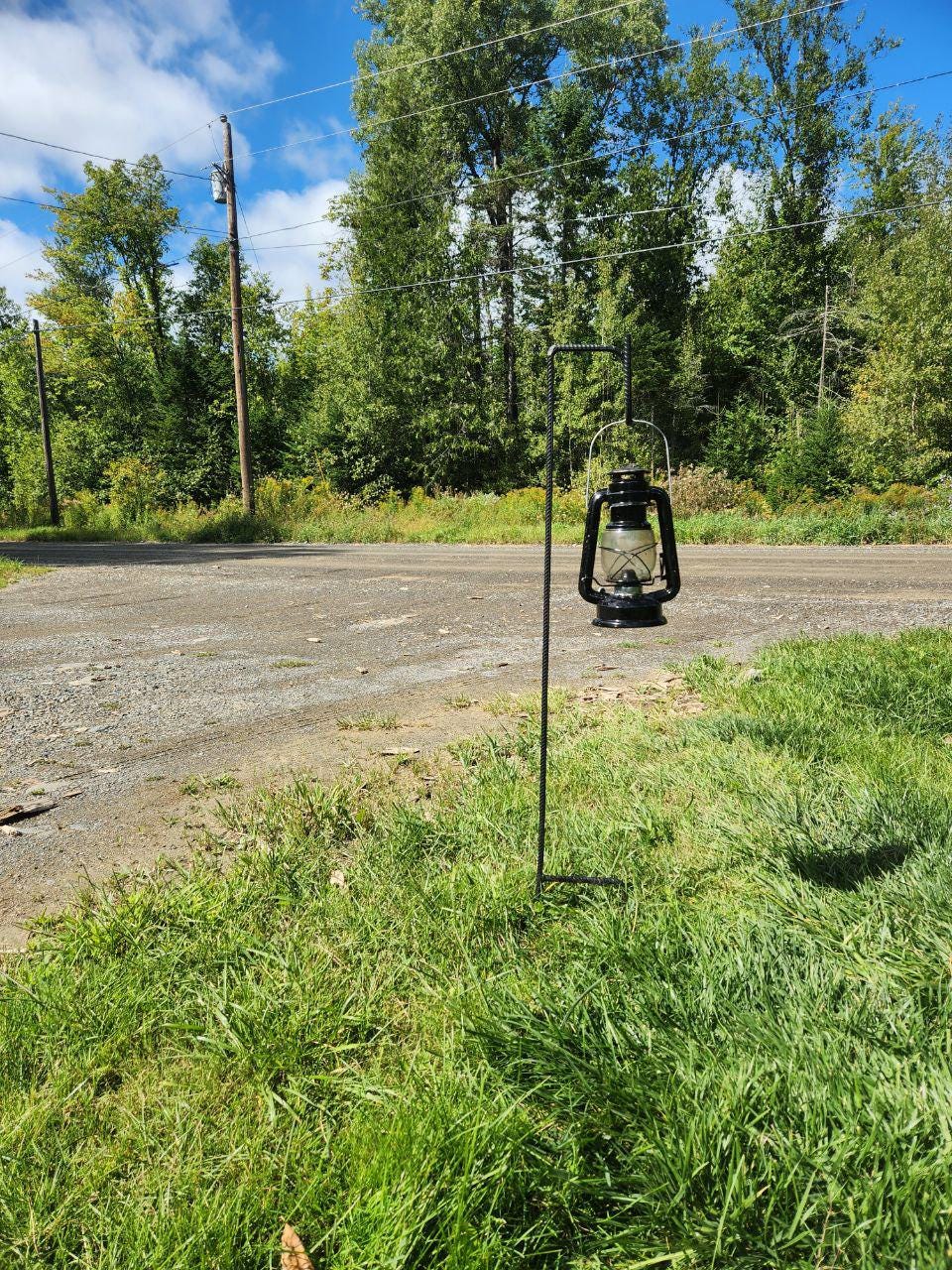 Heavy-Duty 3/8 Thick Rebar Camping Gear Holder - 2 Pak - Secure Lantern, Utensils, and Equipment Organizer