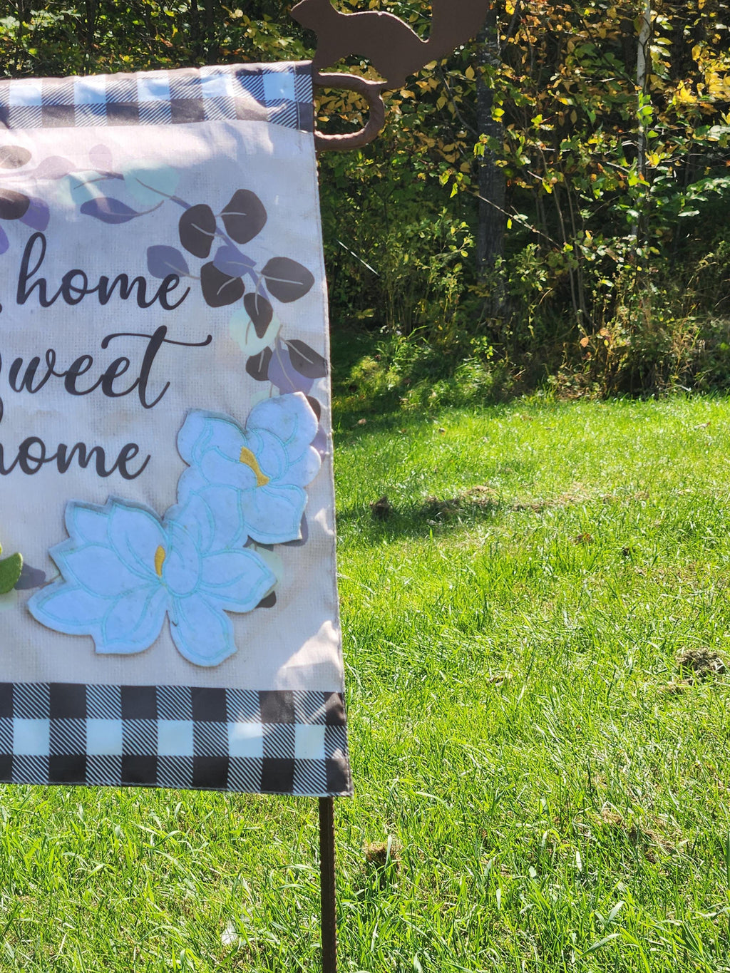 Squirrel Garden Flag Holder, Garden Flag Stand, Camp Site Marker, Grave Site Memorial, Yard Flag Stand, Summer Garden Flag, Sign Holder