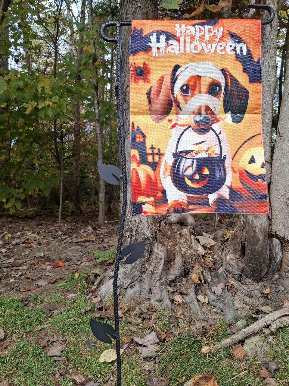 Ivy Garden Flag Holder, Garden Flag Stand, Camp Site Marker, Grave Site Memorial, Yard Flag Stand, Summer Garden Flag, Sign Holder