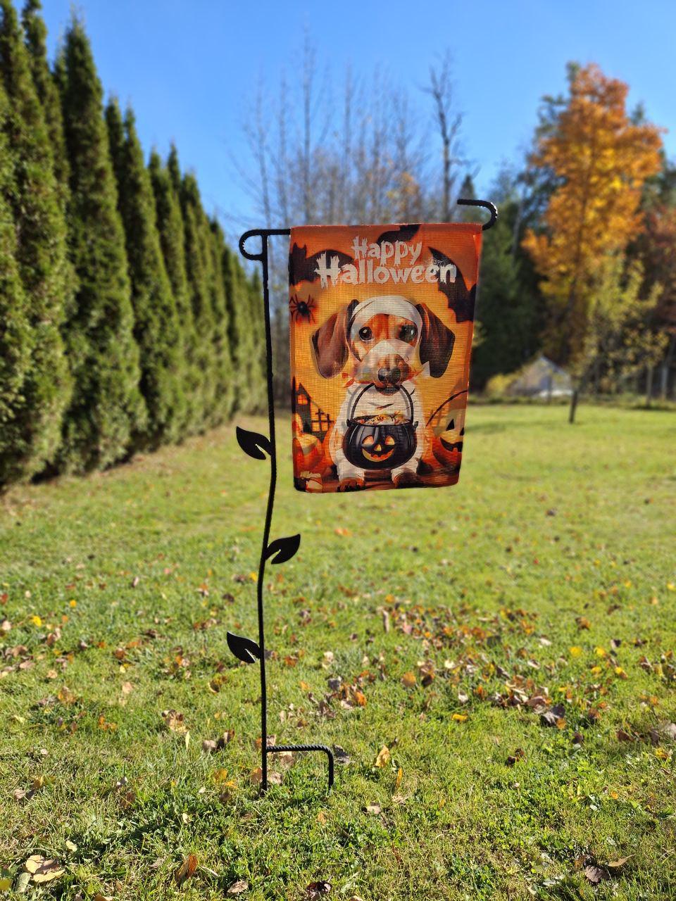 Ivy Garden Flag Holder, Garden Flag Stand, Camp Site Marker, Grave Site Memorial, Yard Flag Stand, Summer Garden Flag, Sign Holder
