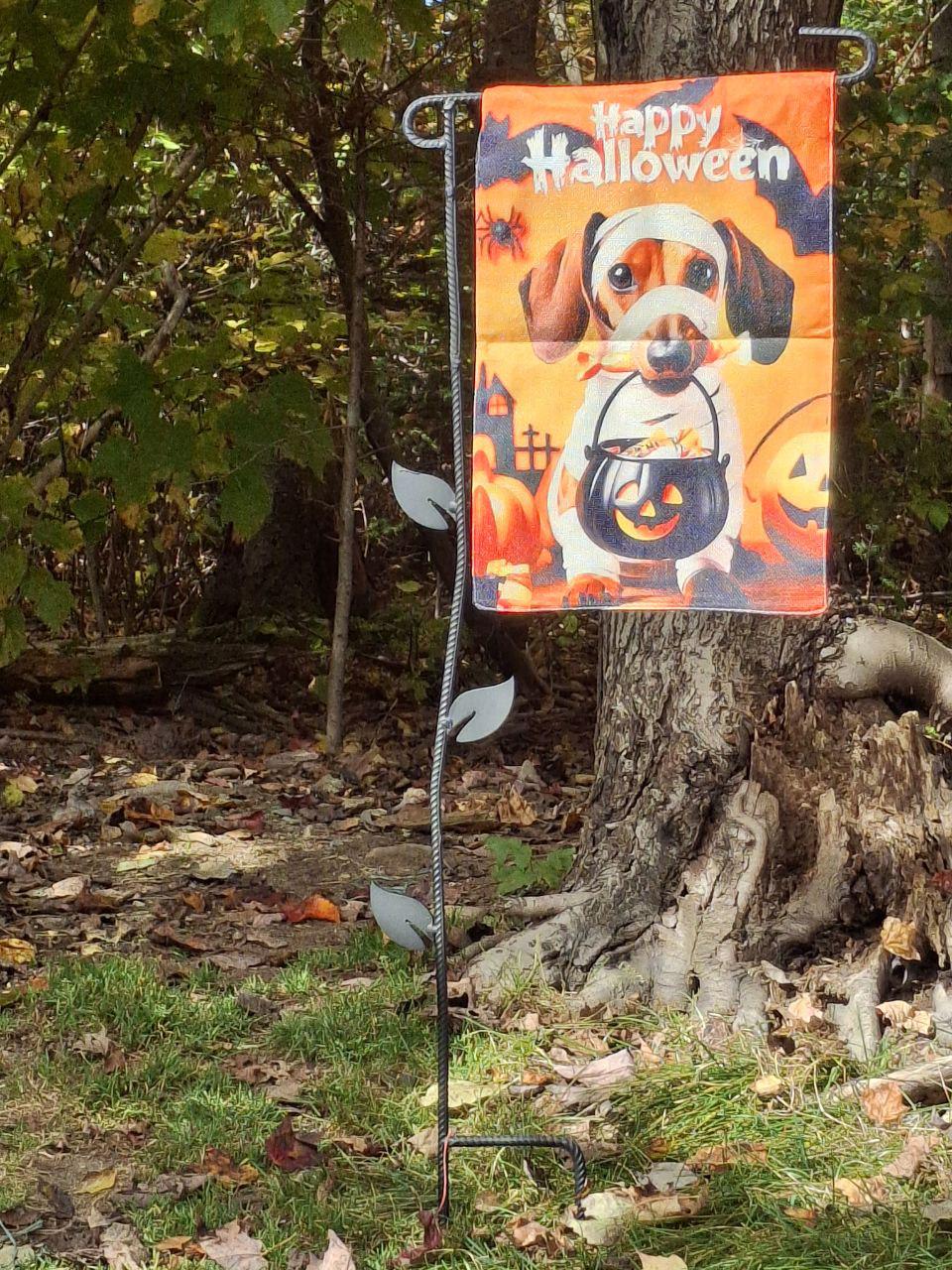 Ivy Garden Flag Holder, Garden Flag Stand, Camp Site Marker, Grave Site Memorial, Yard Flag Stand, Summer Garden Flag, Sign Holder