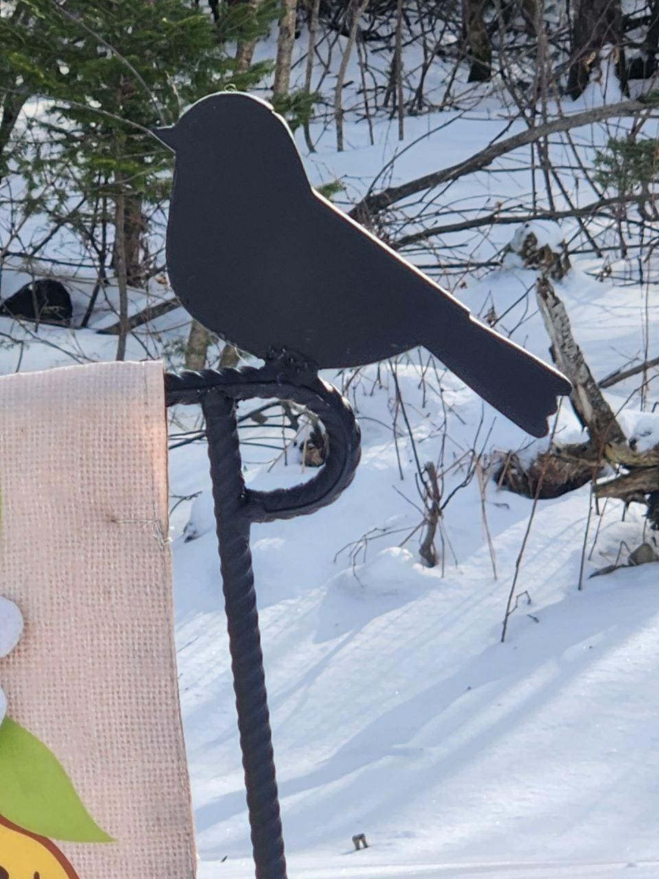 Bird Garden Flag Holder, Garden Flag Stand, Camp Site Marker, Grave Site Memorial, Yard Flag Stand, Summer Garden Flag, Sign Holder