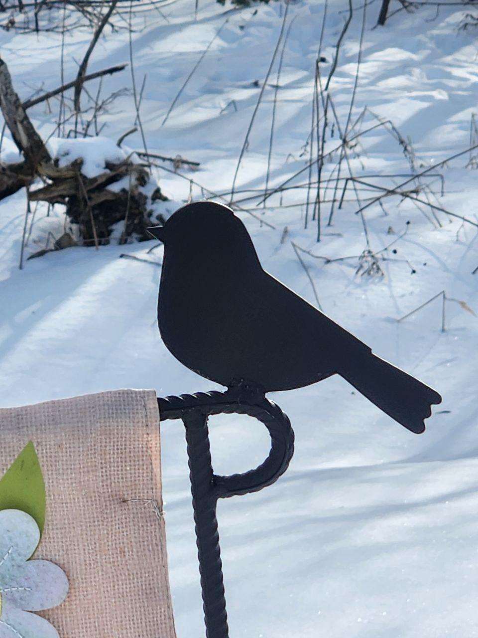 Bird Garden Flag Holder, Garden Flag Stand, Camp Site Marker, Grave Site Memorial, Yard Flag Stand, Summer Garden Flag, Sign Holder