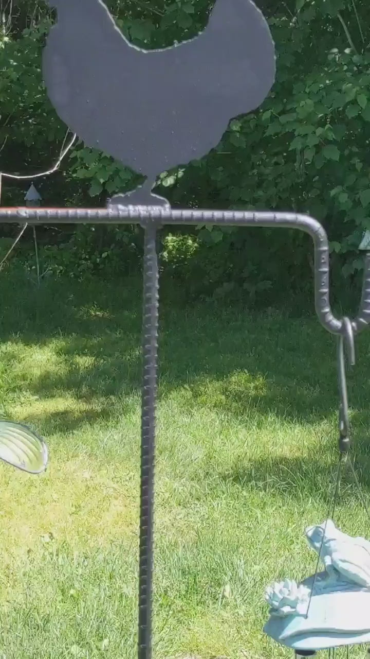 Country Chicken Plant Hanger, Flower Hanger, Bird Feeder Hanger, Bird Feeder Multipurpose Stand - Lifetime Warranty