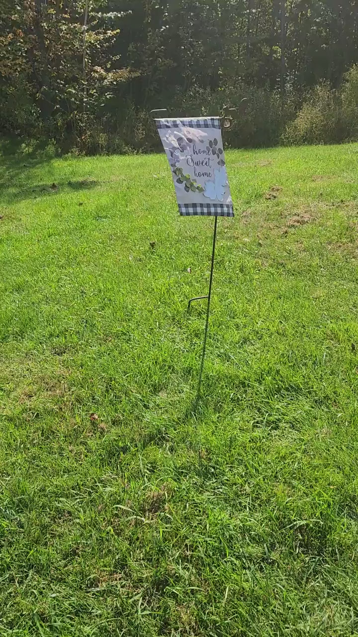 Squirrel Garden Flag Holder, Garden Flag Stand, Camp Site Marker, Grave Site Memorial, Yard Flag Stand, Summer Garden Flag, Sign Holder