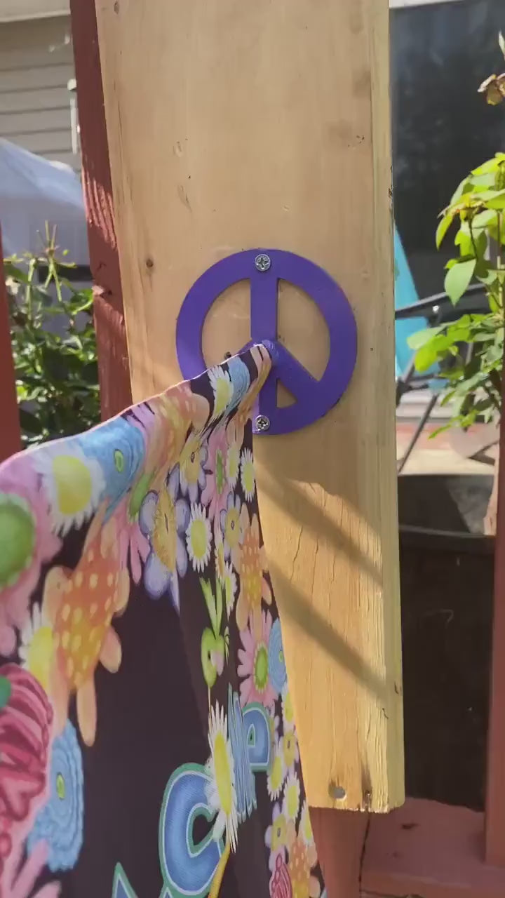Peace be With You Flag Holder, Mini Flag Holder, Patio, Garden Flag Post, Wall Mounted Flag Holder Hook